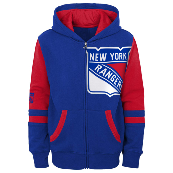 New York Rangers gyerek kapucnis pulóver faceoff colorblocked fleece full-zip