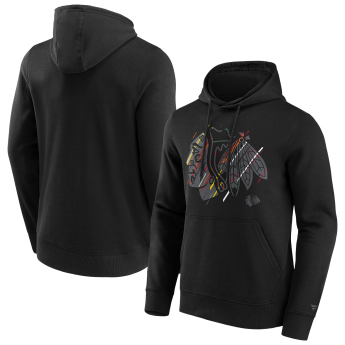 Chicago Blackhawks férfi kapucnis pulóver Etch Hoodie black