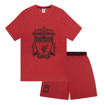 FC Liverpool férfi pizsama Short Red Marl