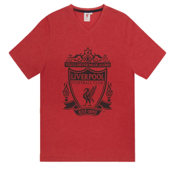 FC Liverpool férfi pizsama Short Red Marl