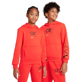 Cristiano Ronaldo gyerek kapucnis pulóver CR7 Club orange