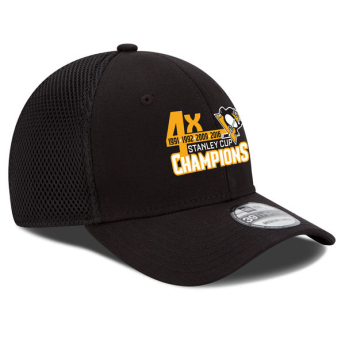 Pittsburgh Penguins baseball sapka black 2016 Stanley Cup Champions 4-Time 39Thirty Flex