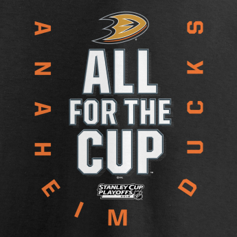 Anaheim Ducks férfi póló black 2018 Stanley Cup Playoffs Bound Behind The Net