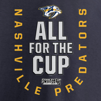 Nashville Predators férfi póló grey 2018 Stanley Cup Playoffs Bound Behind The Net