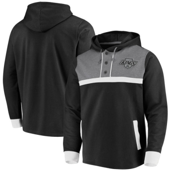 Los Angeles Kings férfi kapucnis pulóver black True Classics 3-Button Pullover Hoodie