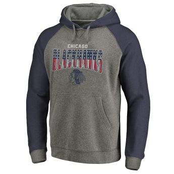 Chicago Blackhawks férfi kapucnis pulóver grey Freedom Tri-Blend Raglan