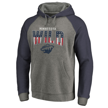 Minnesota Wild férfi kapucnis pulóver grey Freedom Tri-Blend Raglan