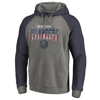 New York Islanders férfi kapucnis pulóver grey Freedom Tri-Blend Raglan