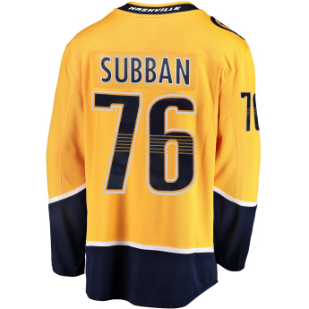 Nashville Predators hoki mez yellow #76 PK Subban Breakaway Alternate Jersey