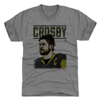 Pittsburgh Penguins férfi póló grey Sidney Crosby #87 Sketch Stare B 500 Level