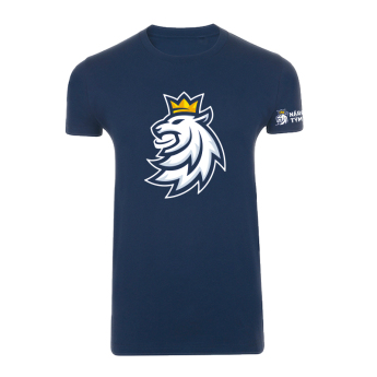 Jégkorong képviselet férfi póló navy Czech Ice Hockey logo lion