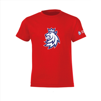 Jégkorong képviselet gyerek póló red Czech Ice Hockey logo lion