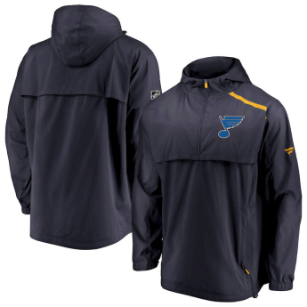 St. Louis Blues férfi kapucnis kabát Authentic Pro Rinkside Anorak 1/4-Zip