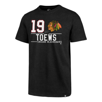 Chicago Blackhawks férfi póló Jonathan Toews #19 Player Name 47 Club Tee