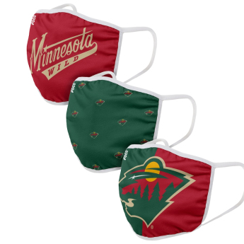 Minnesota Wild szájmaszkok Foco set of 3 pieces