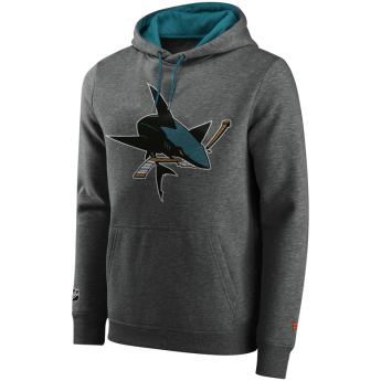 San Jose Sharks férfi kapucnis pulóver Iconic Back To Basics Overhead