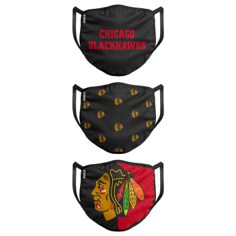 Chicago Blackhawks szájmaszkok Foco set of 3 pieces EU