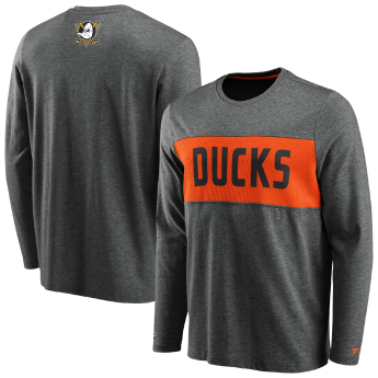 Anaheim Ducks férfi hosszú ujjú póló Iconic Back to Basics Long Sleeve Shirt