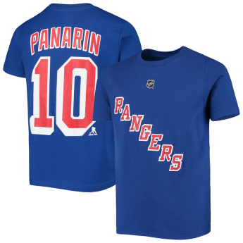 New York Rangers gyerek póló Artemi Panarin #10 Player Name & Number