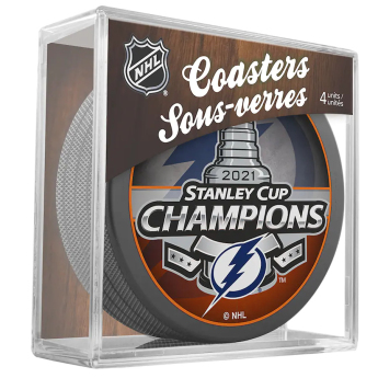 Tampa Bay Lightning alátét 2021 Stanley Cup Champions 4-Puck Coaster Set