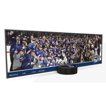 Tampa Bay Lightning kép keretben 2021 Stanley Cup Champions Deco plaque