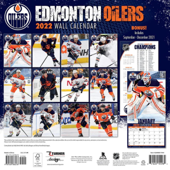 Edmonton Oilers naptár 2022 wall calendar