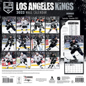 Los Angeles Kings naptár 2022 wall calendar