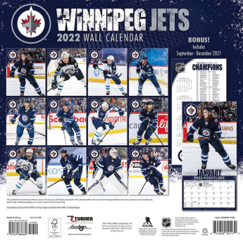 Winnipeg Jets naptár 2022 wall calendar