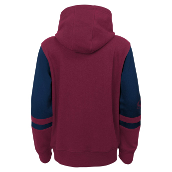 Colorado Avalanche gyerek kapucnis pulóver faceoff colorblocked fleece full-zip