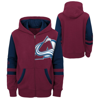 Colorado Avalanche gyerek kapucnis pulóver faceoff colorblocked fleece full-zip