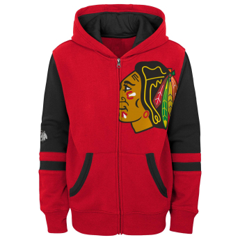 Chicago Blackhawks gyerek kapucnis pulóver faceoff colorblocked fleece full-zip