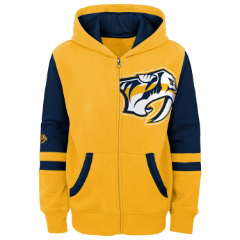 Nashville Predators gyerek kapucnis pulóver faceoff colorblocked fleece full-zip