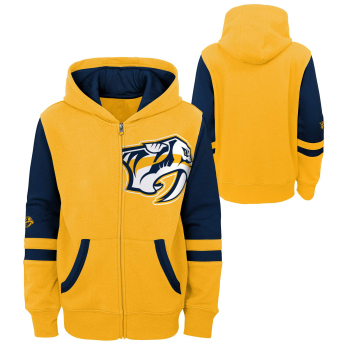 Nashville Predators gyerek kapucnis pulóver faceoff colorblocked fleece full-zip