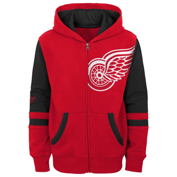 Detroit Red Wings gyerek kapucnis pulóver faceoff colorblocked fleece full-zip