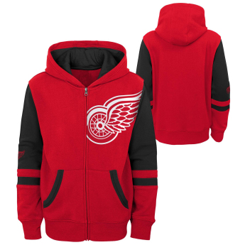 Detroit Red Wings gyerek kapucnis pulóver faceoff colorblocked fleece full-zip