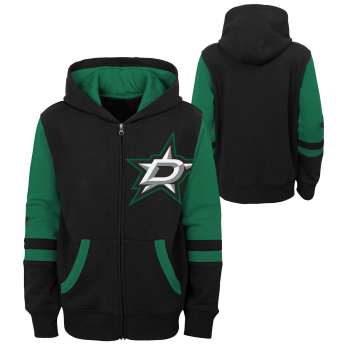 Dallas Stars gyerek kapucnis pulóver faceoff colorblocked fleece full-zip