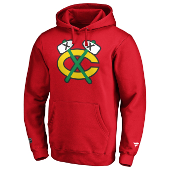 Chicago Blackhawks férfi kapucnis pulóver mid essentials crest graphic hoodie red