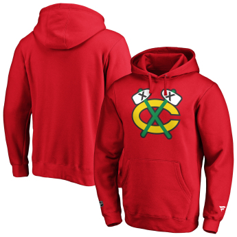 Chicago Blackhawks férfi kapucnis pulóver mid essentials crest graphic hoodie red