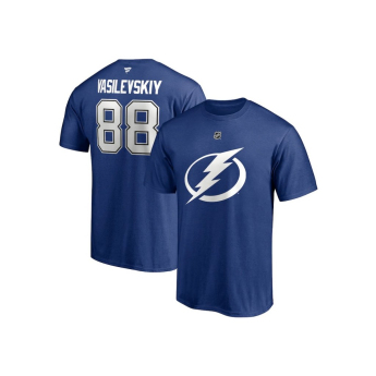 Tampa Bay Lightning férfi póló Andrei Vasilevskiy #88 Authentic Stack Name & Number