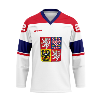 Jégkorong képviselet hoki mez Czech Republic embroidered white