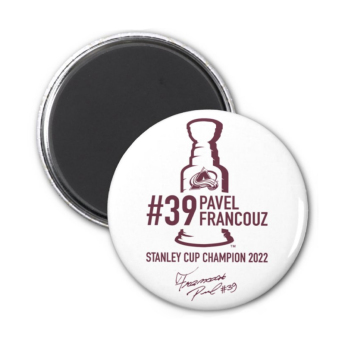 Colorado Avalanche mágnes Pavel Francouz #39 Stanley Cup Champion 2022 white