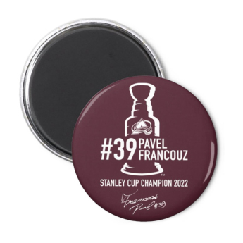 Colorado Avalanche mágnes Pavel Francouz #39 Stanley Cup Champion 2022 red