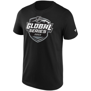 NHL termékek férfi póló Global Series 2022 Primary Logo Graphic black