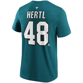 San Jose Sharks férfi póló Tomas Hertl #48 Name & Number Graphic