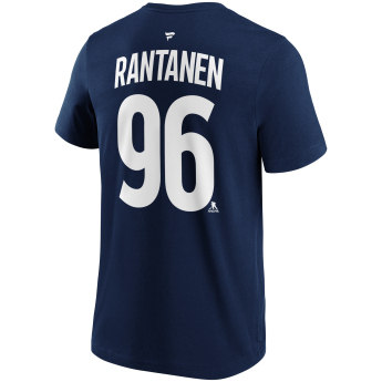 Colorado Avalanche férfi póló Mikko Rantanen #96 Name & Number Graphic navy