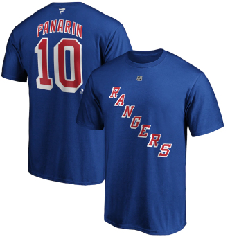 New York Rangers férfi póló Artemi Panarin Name & Number T-Shirt - Royal