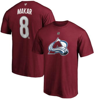 Colorado Avalanche férfi póló Cale Makar #8 Name & Number T-Shirt - Burgundy