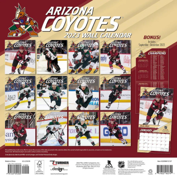 Arizona Coyotes naptár 2023 Wall Calendar