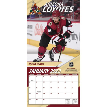 Arizona Coyotes naptár 2023 Wall Calendar