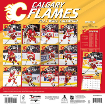 Calgary Flames naptár 2023 Wall Calendar